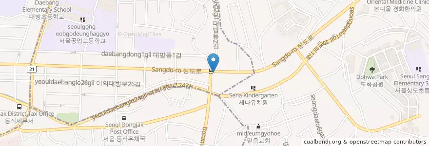 Mapa de ubicacion de Sk LPG en Südkorea, Seoul, 동작구.