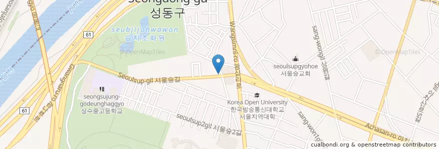 Mapa de ubicacion de 대성사철탕 en كوريا الجنوبية, سول, 성동구, 성수1가1동.