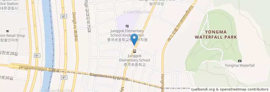 Mapa de ubicacion de 2000원짜장면 en Corée Du Sud, Séoul, 면목4동.