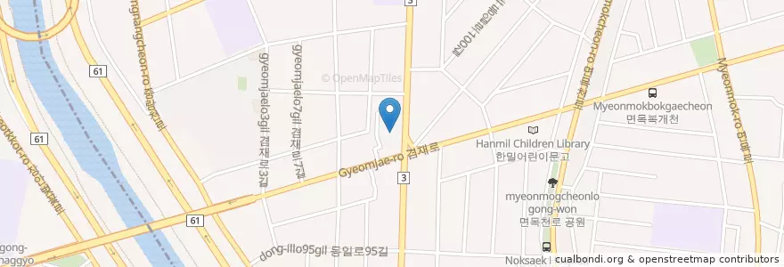 Mapa de ubicacion de 24시황기닭곰탕기사식당 en Korea Selatan, 서울, 면목2동.