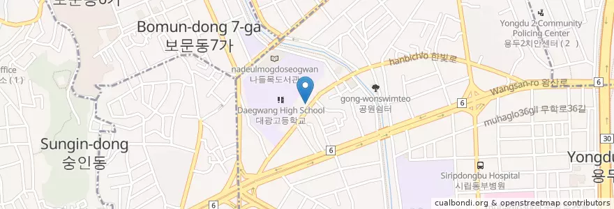 Mapa de ubicacion de 대감댁24시감자탕 en Республика Корея, Сеул, 동대문구.