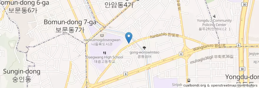 Mapa de ubicacion de 동창방앗간 en Zuid-Korea, Seoel, 동대문구.