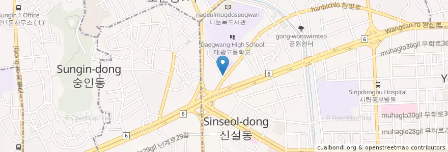 Mapa de ubicacion de 가든커피호프2F                 수제만두 en Corea Del Sur, Seúl.