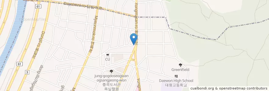 Mapa de ubicacion de 늘사랑교회2F en Corée Du Sud, Séoul, 광진구, 중곡3동.