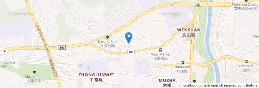 Mapa de ubicacion de Mr.田 en تايوان, تايبيه الجديدة, تايبيه, 文山區.
