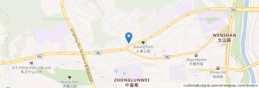 Mapa de ubicacion de 信義會聖道堂 en تايوان, تايبيه الجديدة, تايبيه, 文山區.