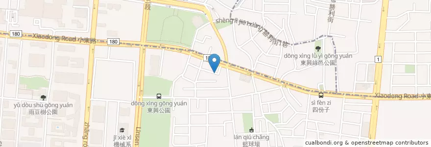 Mapa de ubicacion de 阿公阿婆蛋餅 en 臺灣, 臺南市, 北區.