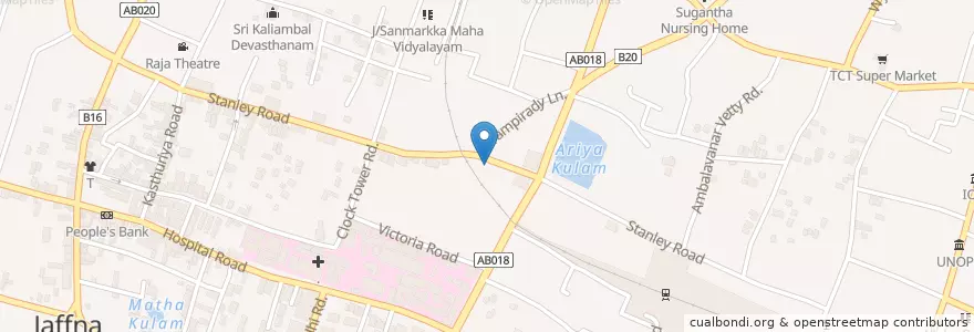 Mapa de ubicacion de Cozy en Sri Lanka, வட மாகாணம், யாழ்ப்பாணம் மாவட்டம்.