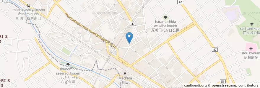 Mapa de ubicacion de 三菱UFJ銀行 en اليابان, 東京都, 町田市.