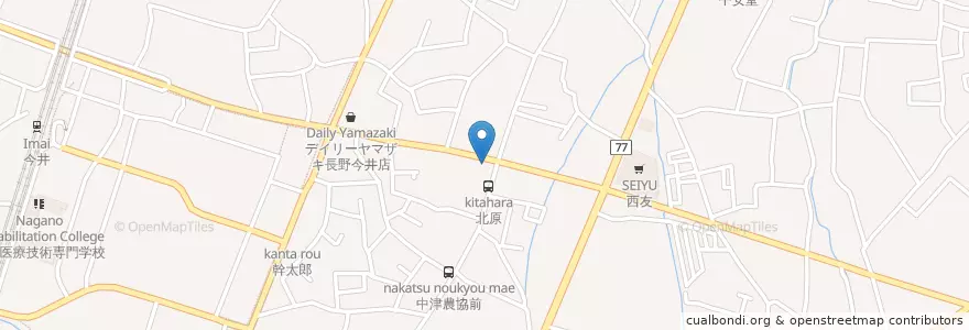 Mapa de ubicacion de ほっともっと en 日本, 長野県, 長野市.