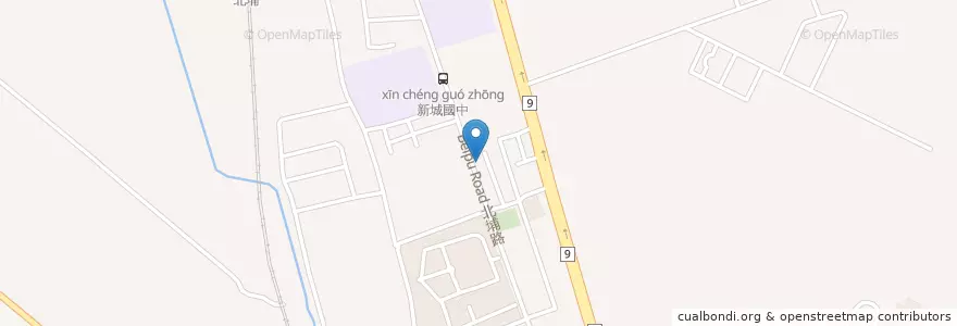 Mapa de ubicacion de 梅園自助餐 en Taiwan, 臺灣省, Condado De Hualien, 新城鄉.
