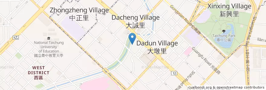 Mapa de ubicacion de 佶園護理之家 en Тайвань, Тайчжун, 中區.