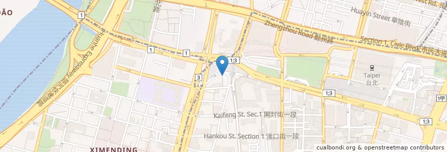 Mapa de ubicacion de MKCR en 台湾, 新北市, 台北市.