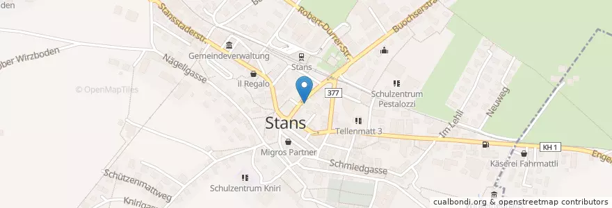 Mapa de ubicacion de Credit Suisse en Швейцария, Нидвальден, Stans.