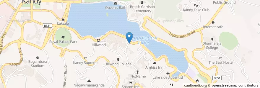 Mapa de ubicacion de Hillwood College Play School/Day care en سريلانكا, මධ්‍යම පළාත, මහනුවර දිස්ත්‍රික්කය.