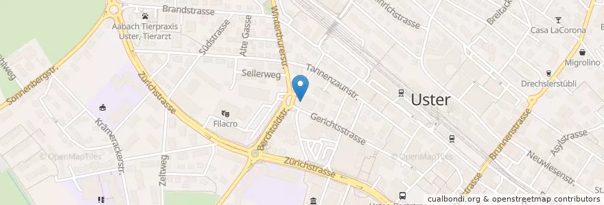 Mapa de ubicacion de Bank Avera en Svizzera, Zurigo, Bezirk Uster, Uster.