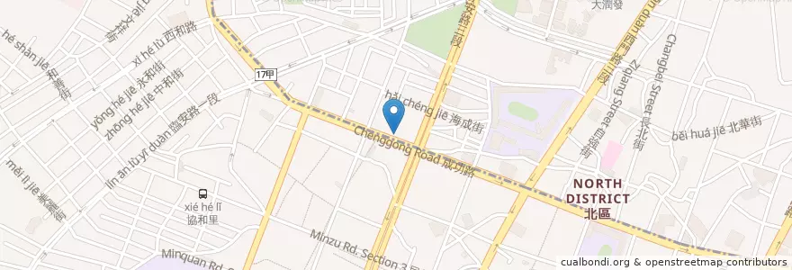 Mapa de ubicacion de 欣自然蔬食 en Taiwan, 臺南市.