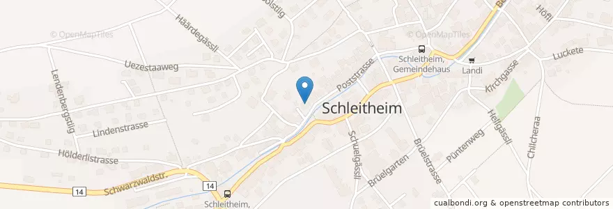 Mapa de ubicacion de Clientis BS Bank Schaffhausen en Zwitserland, Schaffhausen, Schleitheim.