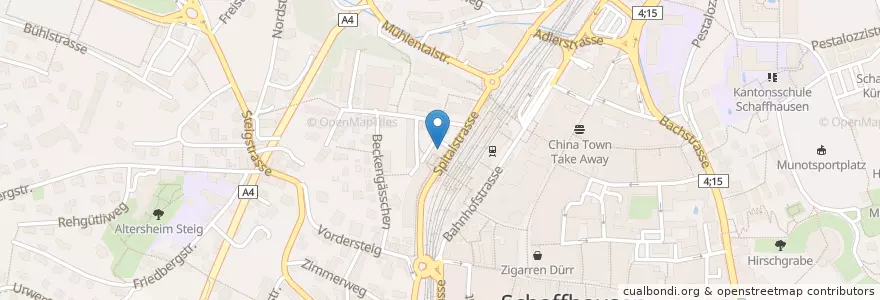 Mapa de ubicacion de Clientis BS Bank Schaffhausen en İsviçre, Schaffhausen, Schaffhausen.