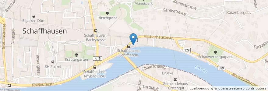 Mapa de ubicacion de Freier Platz en Suiza, Escafusa, Escafusa.