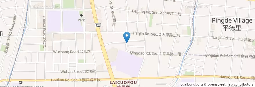 Mapa de ubicacion de 日式拉麵 龜麵/ Beetle Land 九州豚骨 en 台湾, 台中市, 北区.
