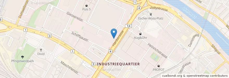 Mapa de ubicacion de Kai Sushi en Switzerland, Zürich, Bezirk Zürich, Zürich.