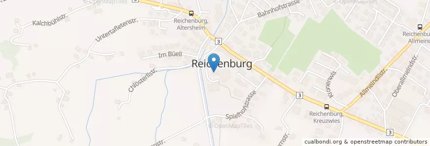 Mapa de ubicacion de Gemeindekanzlei Reuchenburg en Schweiz/Suisse/Svizzera/Svizra, Schwyz, March, Reichenburg.
