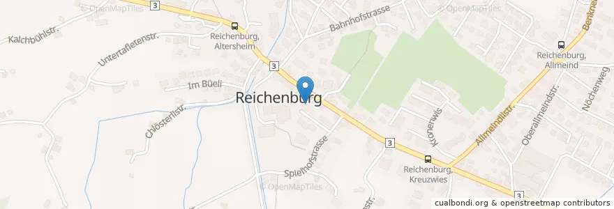 Mapa de ubicacion de Post-Briefkasten en Швейцария, Швиц, March, Reichenburg.