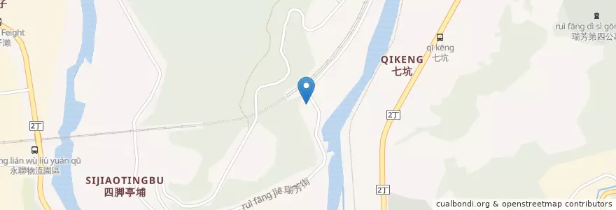 Mapa de ubicacion de 真言宗遍照王寺 en تايوان, تايبيه الجديدة, 瑞芳區.