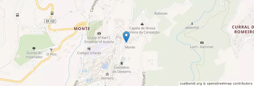 Mapa de ubicacion de Café do Monte en Portugal, Monte.