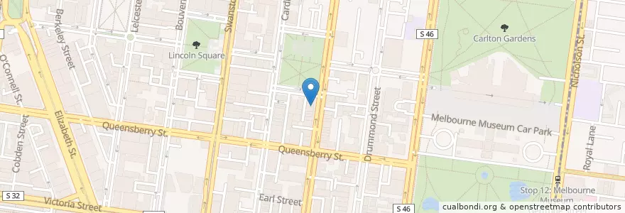 Mapa de ubicacion de Shisha bar en Australia, Victoria, City Of Melbourne.