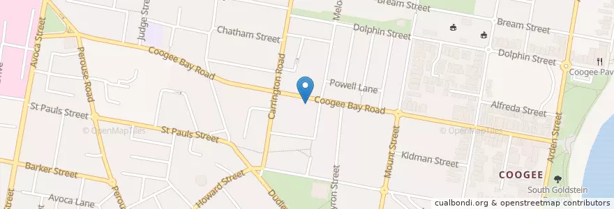 Mapa de ubicacion de Bohäus Cafe en أستراليا, نيوساوث ويلز, Sydney, Randwick City Council.