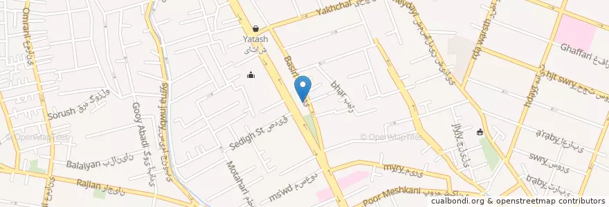 Mapa de ubicacion de وی کافه en إیران, طهران, مقاطعة طهران, طهران, بخش مرکزی شهرستان تهران.