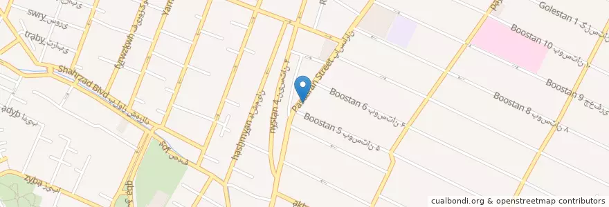 Mapa de ubicacion de وی کافه en イラン, テヘラン, شهرستان تهران, テヘラン, بخش مرکزی شهرستان تهران.