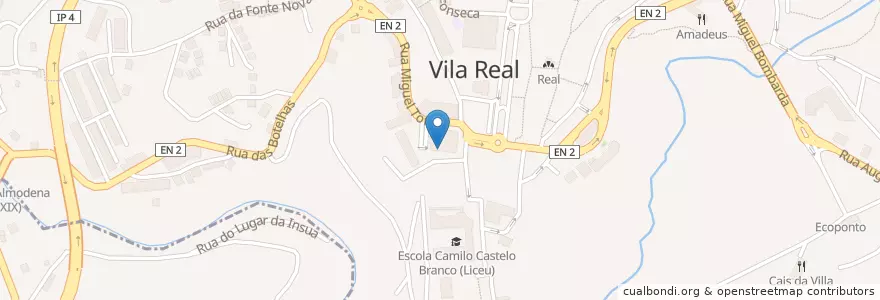 Mapa de ubicacion de APAV - Gabinete de Apoio à Vítima en 포르투갈, 노르트 지방, Douro, Vila Real, Vila Real, Vila Real.