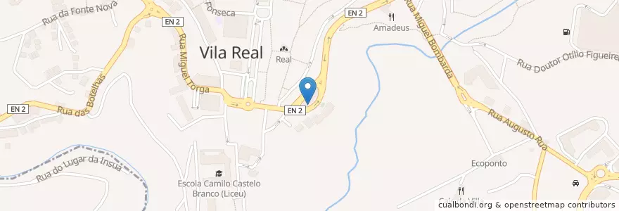 Mapa de ubicacion de Banco BPI en 葡萄牙, 北部大區, Vila Real, Douro, Vila Real, Vila Real.
