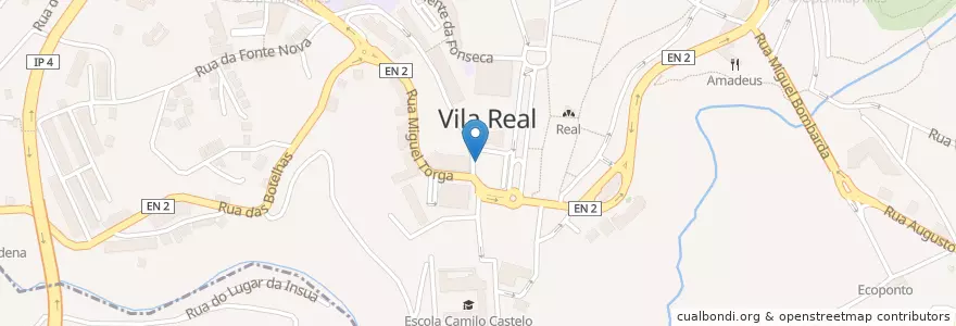 Mapa de ubicacion de Casa dos Pregos - Food&Drink en البرتغال, المنطقة الشمالية (البرتغال), فيلا ريال, دويرة, فيلا ريال, Vila Real.