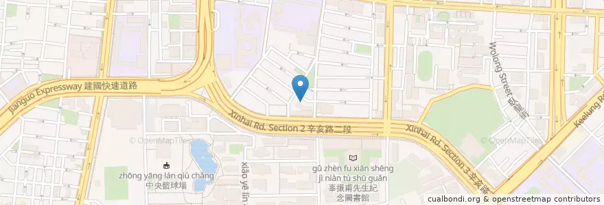Mapa de ubicacion de 歐克法 en 台湾, 新北市, 台北市, 大安区.