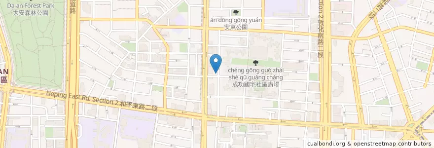 Mapa de ubicacion de 本山拉麵 en 臺灣, 新北市, 臺北市, 大安區.