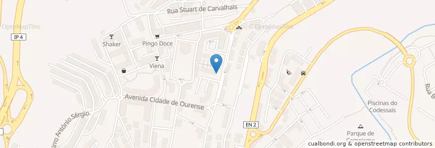 Mapa de ubicacion de Santander Totta en ポルトガル, ノルテ, Vila Real, Douro, Vila Real, Vila Real.