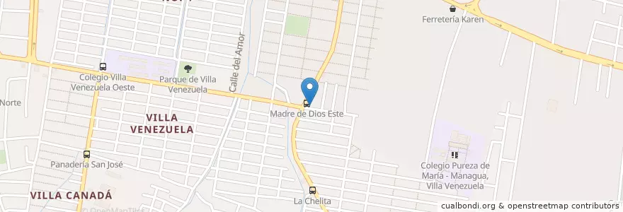 Mapa de ubicacion de Ferretería  Esperanza en Nicaragua, Departamento De Managua, Managua (Municipio).