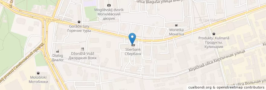 Mapa de ubicacion de Сбербанк en Russie, District Fédéral Central, Moscou, Восточный Административный Округ, Район Соколиная Гора.