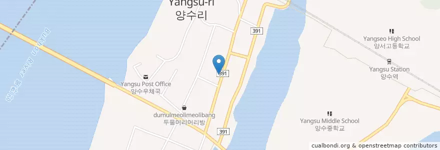 Mapa de ubicacion de 덕수식당 en Corea Del Sud, Gyeonggi, 양평군.