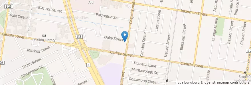 Mapa de ubicacion de Hannah en 澳大利亚, 维多利亚州, City Of Port Phillip.