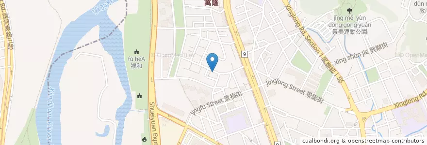 Mapa de ubicacion de 萬隆里里民活動場所 en Тайвань, Новый Тайбэй, Тайбэй, 文山區.