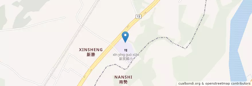 Mapa de ubicacion de 南勢社區活動中心 en تایوان, 臺灣省, 苗栗縣, 苗栗市.