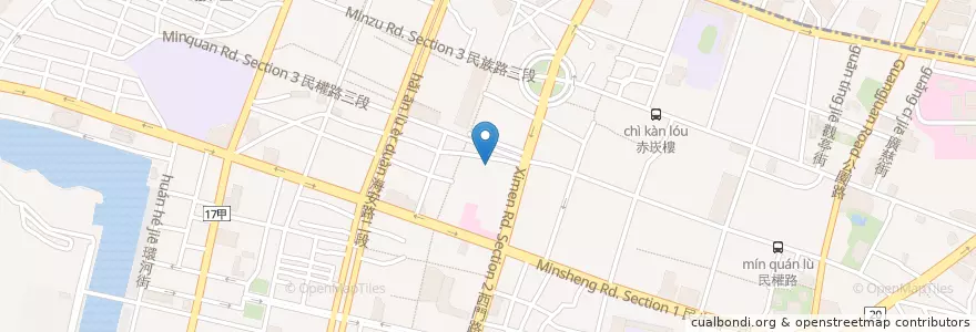 Mapa de ubicacion de 國欣護理之家 en 臺灣, 臺南市, 中西區.