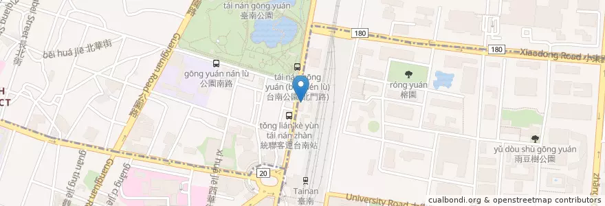 Mapa de ubicacion de 好想工作室 en 臺灣, 臺南市, 北區.