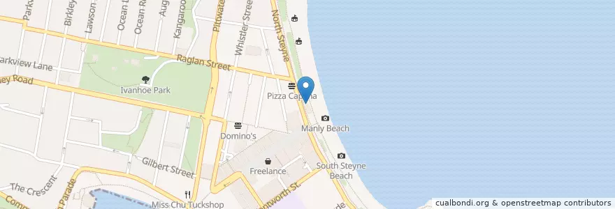 Mapa de ubicacion de Change Facilities en Australia, New South Wales, Sydney, Northern Beaches Council.