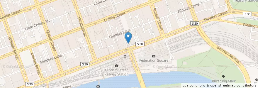 Mapa de ubicacion de Swanston Street East en 오스트레일리아, Victoria, City Of Melbourne.